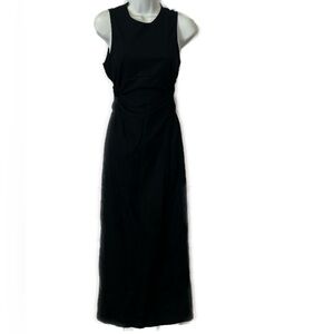 Black Linen Commense Dress